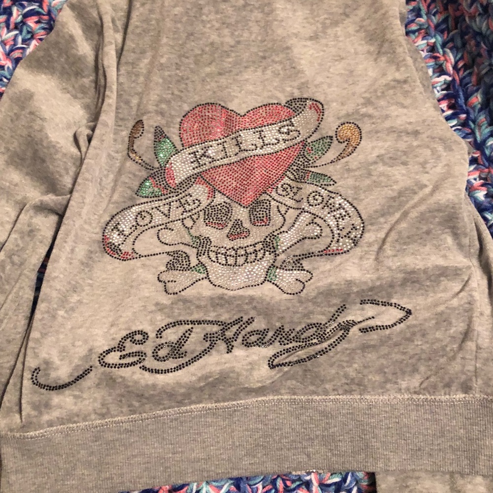 ED Hardy zip up sweater